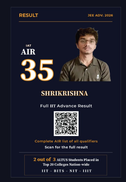Shrikrishna IAT AIR 35 result highlight